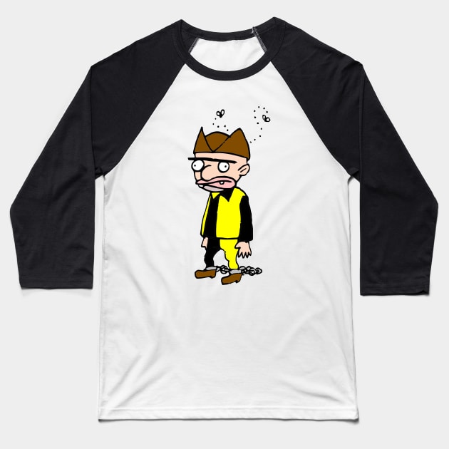 Convict Baseball T-Shirt by FieryWolf